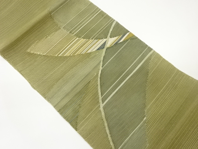 JAPANESE NAGOYA OBI FOR SUMMER / WOVEN ABSTRACT